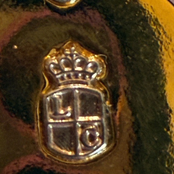 Vintage Liz Claiborne Gold Tone Pierced Earrings Signed Posts Round - Picture 4 of 11